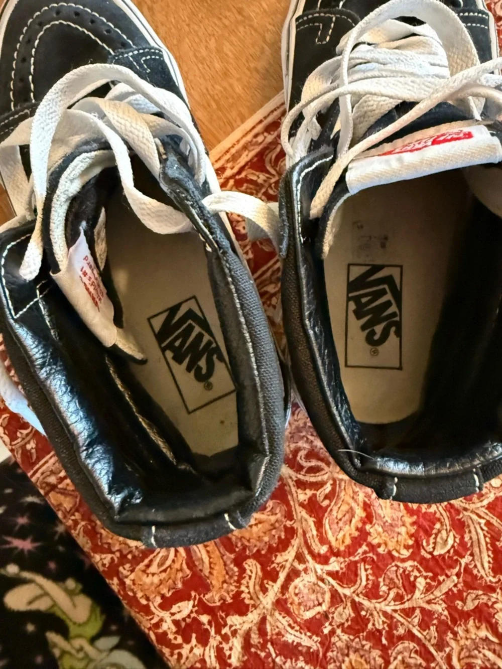 Vans Black and White High-Top Sneakers - Picture 4 of 9